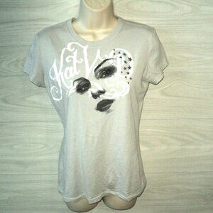 Kat Von D Tattoo T-Shirt Women's Size L Gray Short Sleeves Cotton Crew Neck
